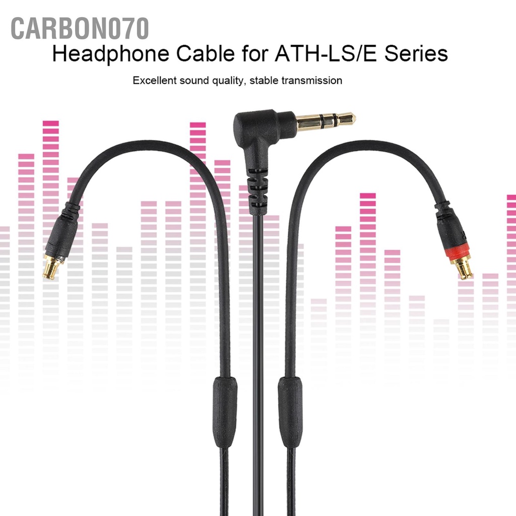 Carbon070 Cáp thay thế tai nghe A2DC cho âm thanh ‑ Technica ATH LS50 / 70/200