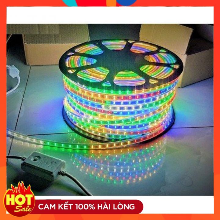 Dây led Trang Trí Nháy Đuổi Nhiều Màu chip led 2835 - 2 Hàng led Siêu Sáng, Giá bán theo 1 Mét