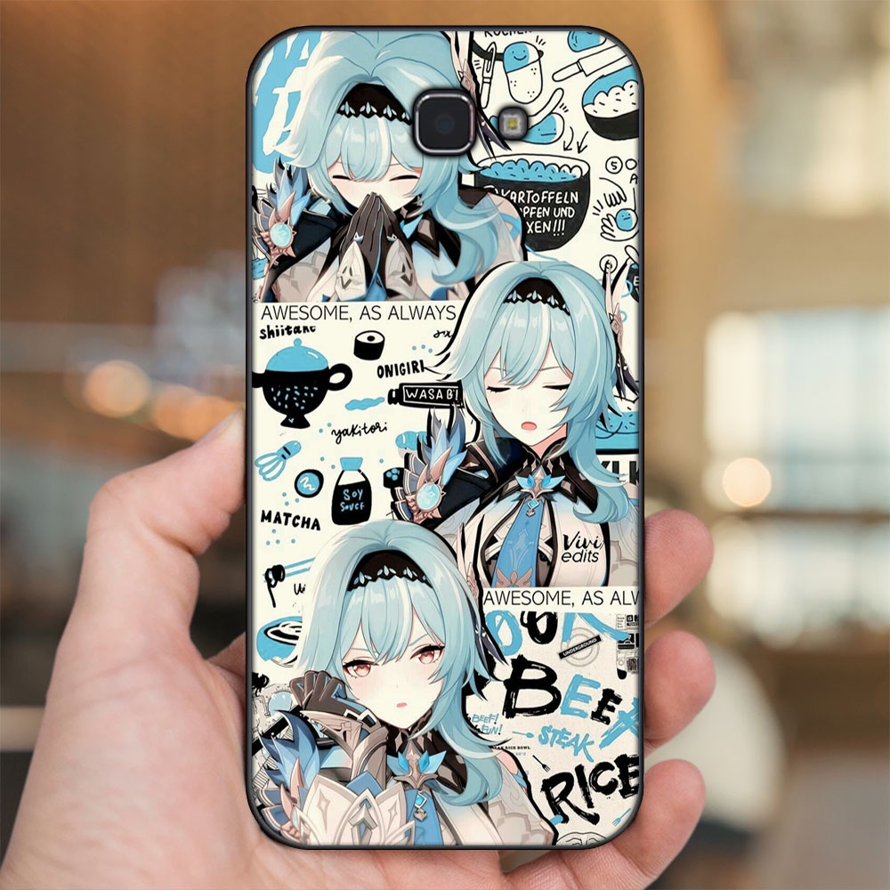 Ốp lưng Samsung J5 Prime, J7 Prime viền đen in hình Eula Genshin Impact