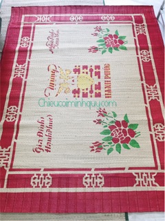 Chiếu cói 2m-2m2 in hoa cao cấp