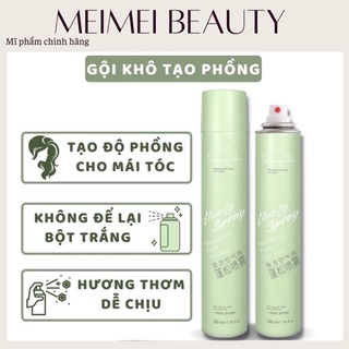 Dầu gội khô tạo phồng FLUUFY SPRAY 200ml dạng xịt gội đầu khô không cần nước dùng cho nam và nữ không bết tóc GK03