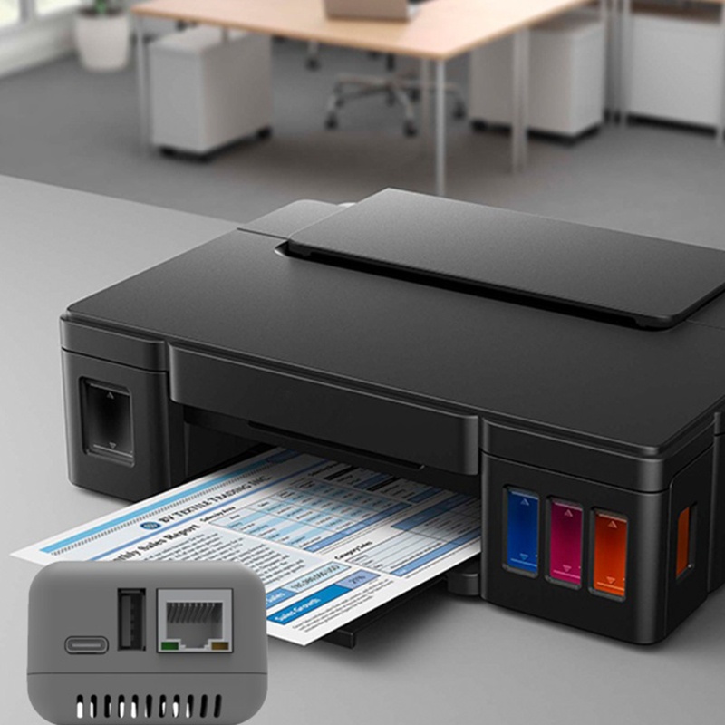 Máy chủ máy in kết nối mạng wifi lan rj-45 10/100 mbps cổng usb 2.0 truyền dữ liệu tốc độ nhanh