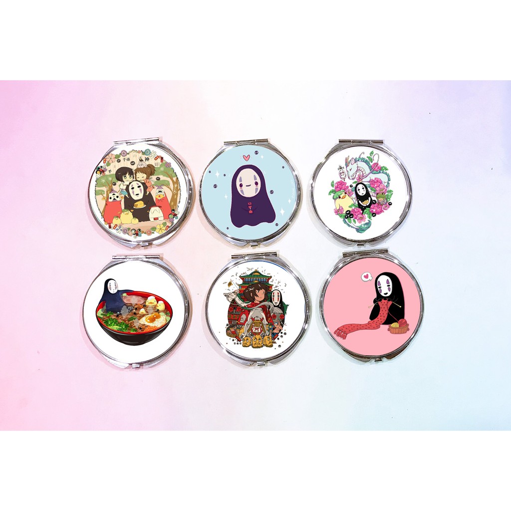 Gương 2 mặt vô diện gương pu GPI39 gương hoạt hình cute dễ thương thần tượng