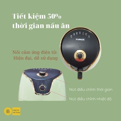 Nồi Chiên Không Dầu Fumak FM-2075 Nhật Bản, Dung Tích 7.5L bếp nướng chính hãng bảo hành 12 tháng