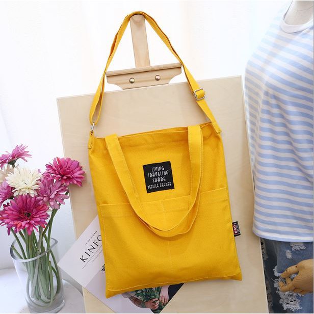 [NHẬP KHẨU - Hàng Loại A] TÚI TOTE Vải Bố Đựng Đồ Canvas Đeo Chéo / Đeo Vai Phong Cách Hàn Quốc Cao Cấp AMKO