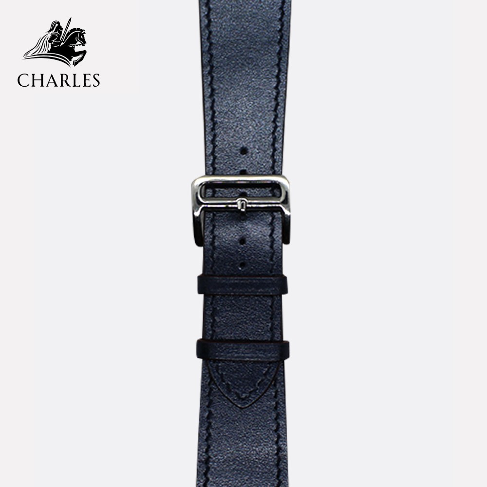 Dây da Nappa CHARLES dây cho Apple Watch Series 1/2/3/4/5/6 | Nappa Xanh Navy size Nữ 38/40