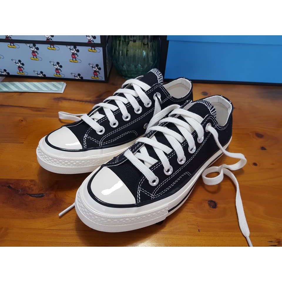 Giày CV 1970s thấp cổ , Giày CV 1970s Chuck Taylor All Star 1970s Black/ White  [full box bill] tặng túi CV