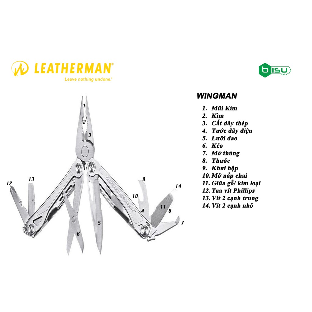 Dụng cụ đa năng Fullsize Leatherman - Wingman