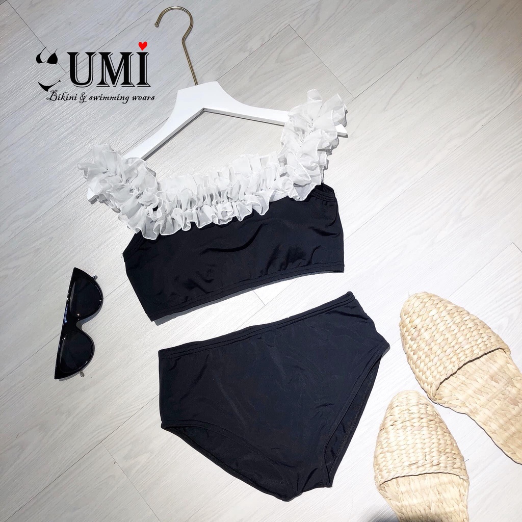 BIKINI Bèo Nhún Trễ Vai - BIKINISTORE - Màu Đen