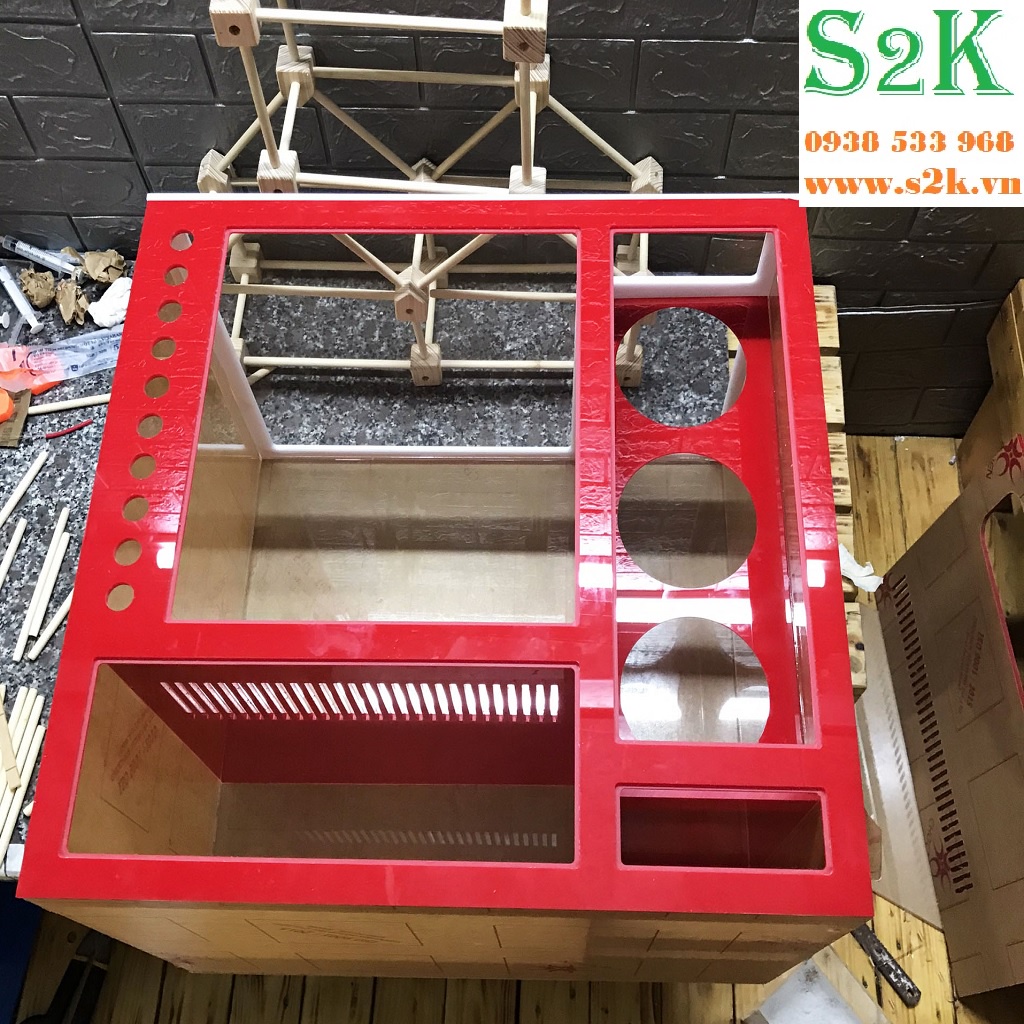 Bể acrylic 25x25x25, hồ mika siêu nhẹ phù hợp cho nuôi cá, cây thủy sinh... có thể dùng kèm theo đèn, bơm, lọc