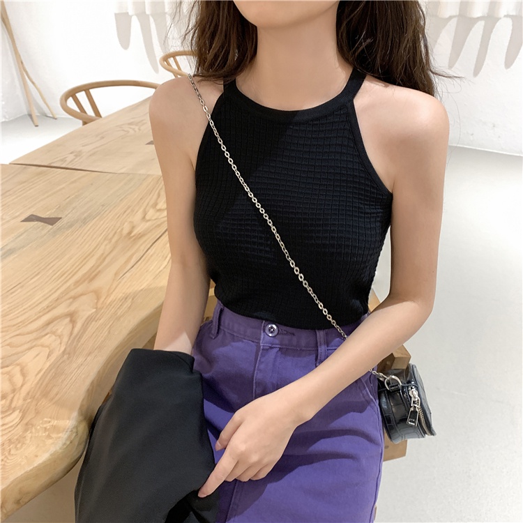 Áo yếm basic thun gân form dài DA525