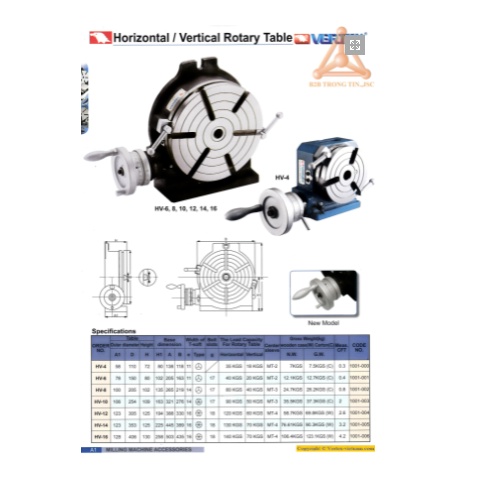 Bàn xoay Vertex HV-12