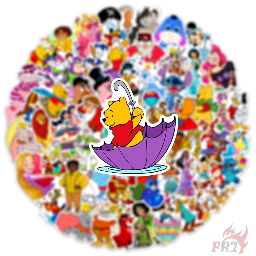 Bộ 100 Cái ❉ Miếng Dán Hình Nhân Vật Hoạt Hình Disney Xinh Xắn ❉ Sticker Dán Tường Chống Thấm Nước Họa Tiết Doodle Hợp Thời Trang