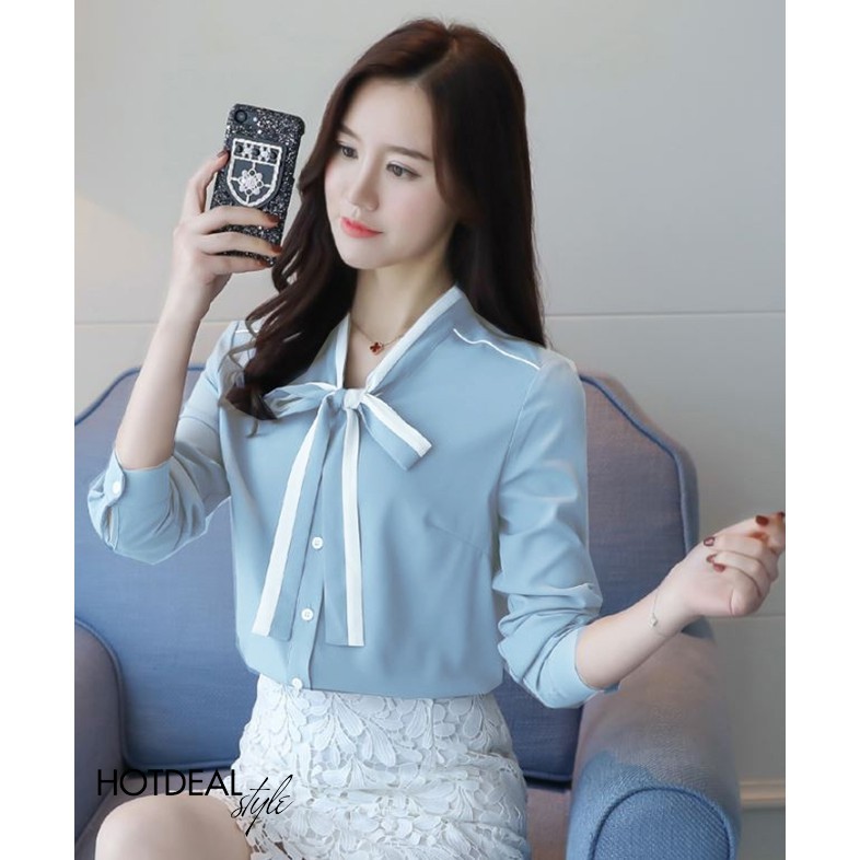 Áo sơ mi nữ Hàn Quốc 👄FREESHIP👄 Giảm ngay 50k khi nhập [THOITRANGNU] Thời Trang Nữ Công Sở Thiết Kế Cao Cấp