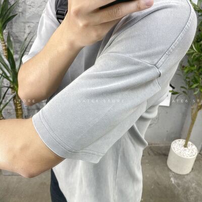 Áo thun Nam GATE6, áo phông cổ tròn premium 100%  cotton wash tàn thuốc, co giãn siêu tốt - form Loose-fit - G0013