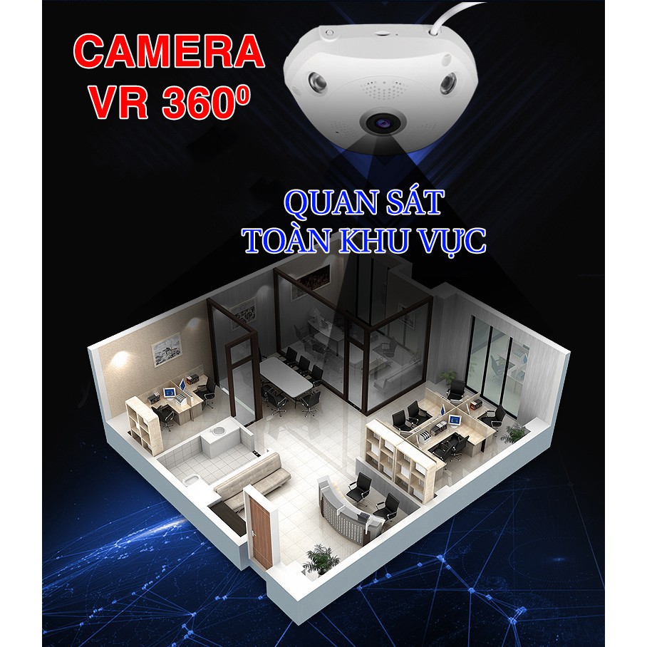 CAMERA IP VR 360 - CAMERA WIFI 3D XOAY 360