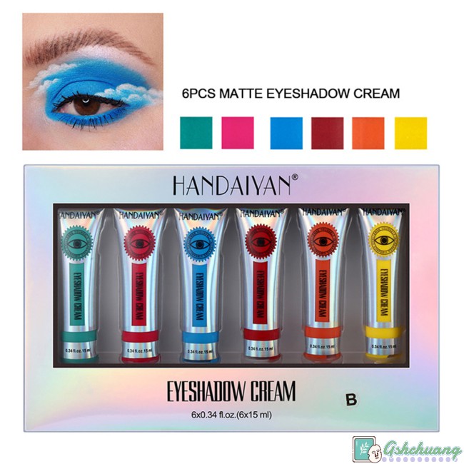 (Hàng Mới Về) Set 6 Phấn Mắt Dạng Lỏng Chống Thấm Nước Và Mồ Hôi Lâu Trôi | BigBuy360 - bigbuy360.vn