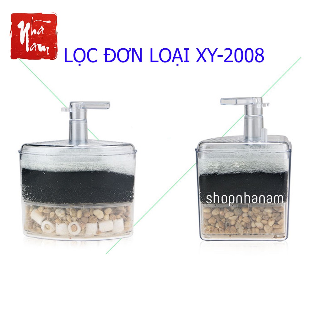 Lọc vi sinh bể cá dành cho thác nước tặng cây cảnh và cá nhiều màu