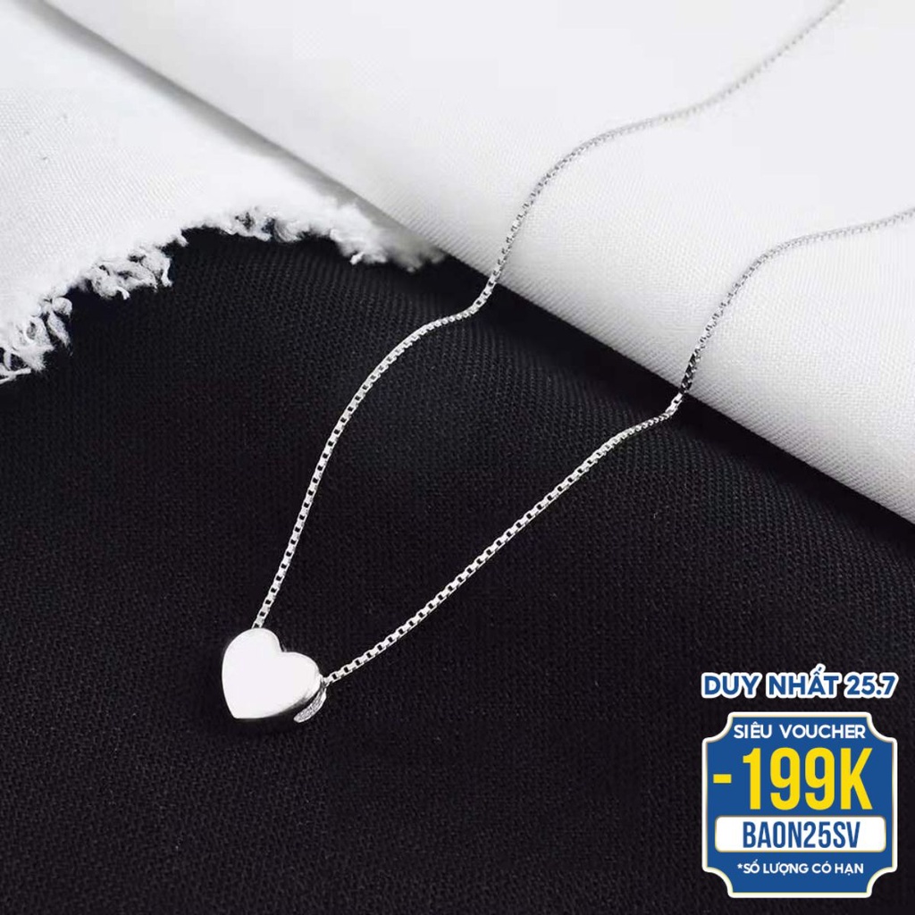 Dây Chuyền Nữ Đính Đá Trái Tim Tình Yêu Đơn Giản DB2527 - Bảo Ngọc Jewelry