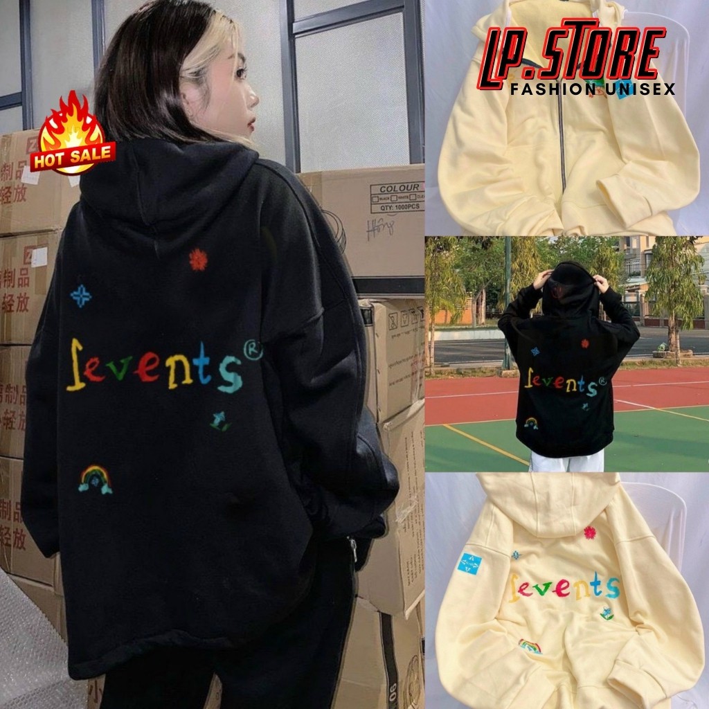 Áo Hoodie - Áo Khoác Nỉ Nam Nữ Unisex LEVENST 2 Màu Cực Hot - LPSTORE