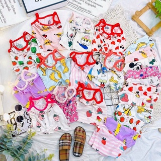 Đồ bộ cho bé ❤️ Bộ thun cotton hai dây cho bé gái