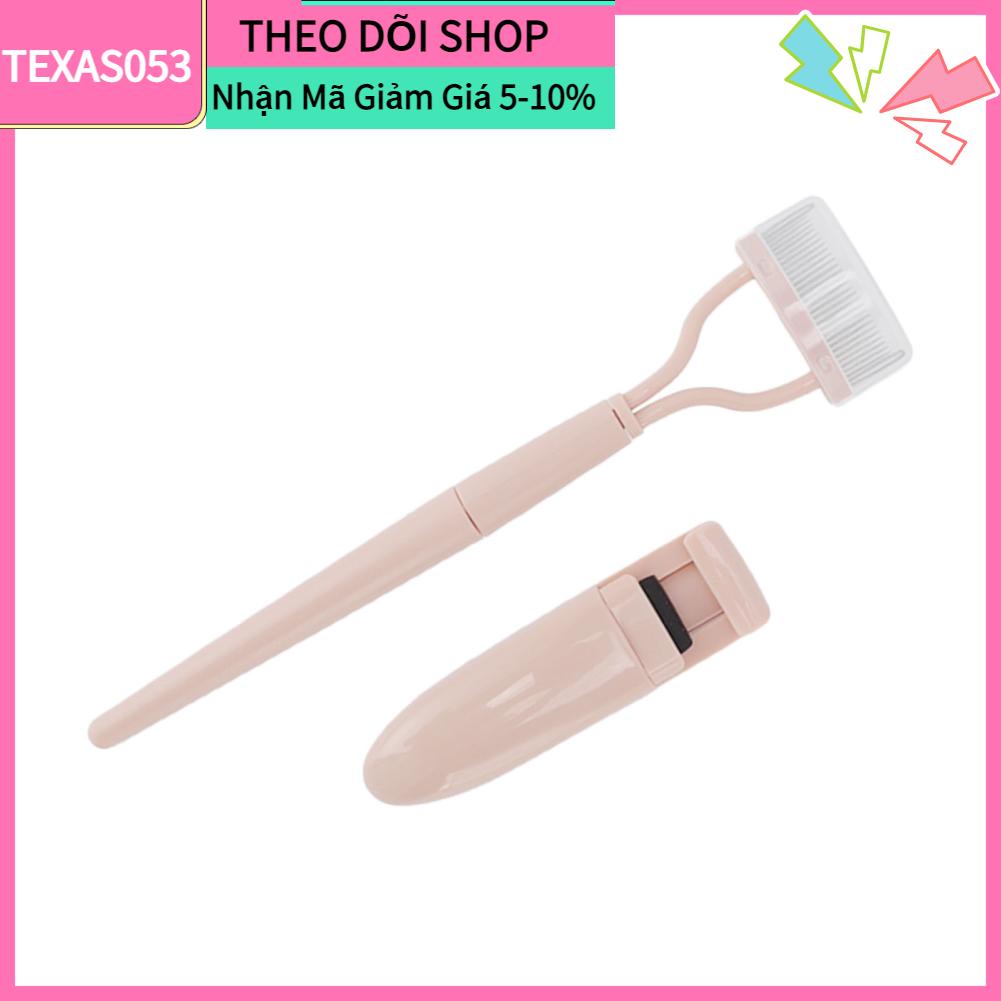 Texas053 Bộ dụng cụ bấm mi cầm tay Mini Phù hợp với làm cong một phần bộ trang điểm lược có thể gập lại