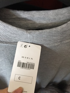 Áo nỉ zara túi lông