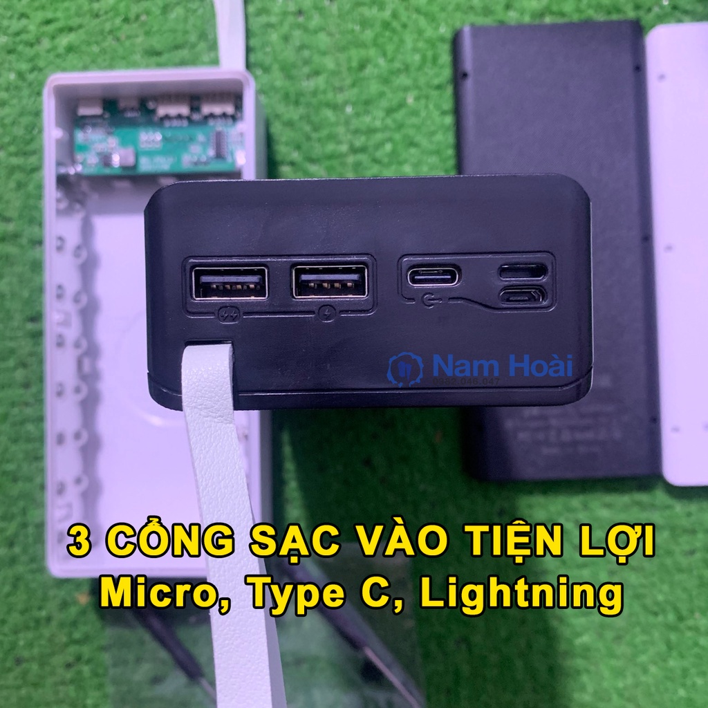 Mạch sạc dự phòng 5V2.1A + Box sạc 16 cell C16 (Tháo lắp dể dàng bằng Ốc Vít )