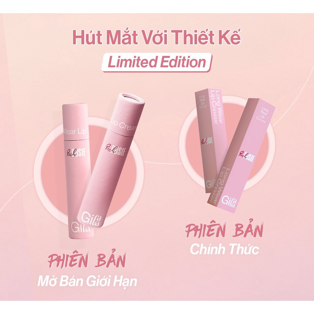 Son kem lì Gilaa long wear lip cream (5g) Rich Rosie Collection | WebRaoVat - webraovat.net.vn