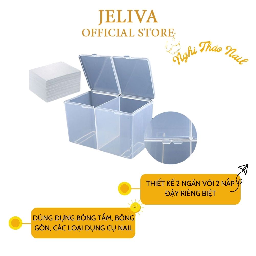 Hộp đựng giấy lau gel 2 ngăn JELIVA