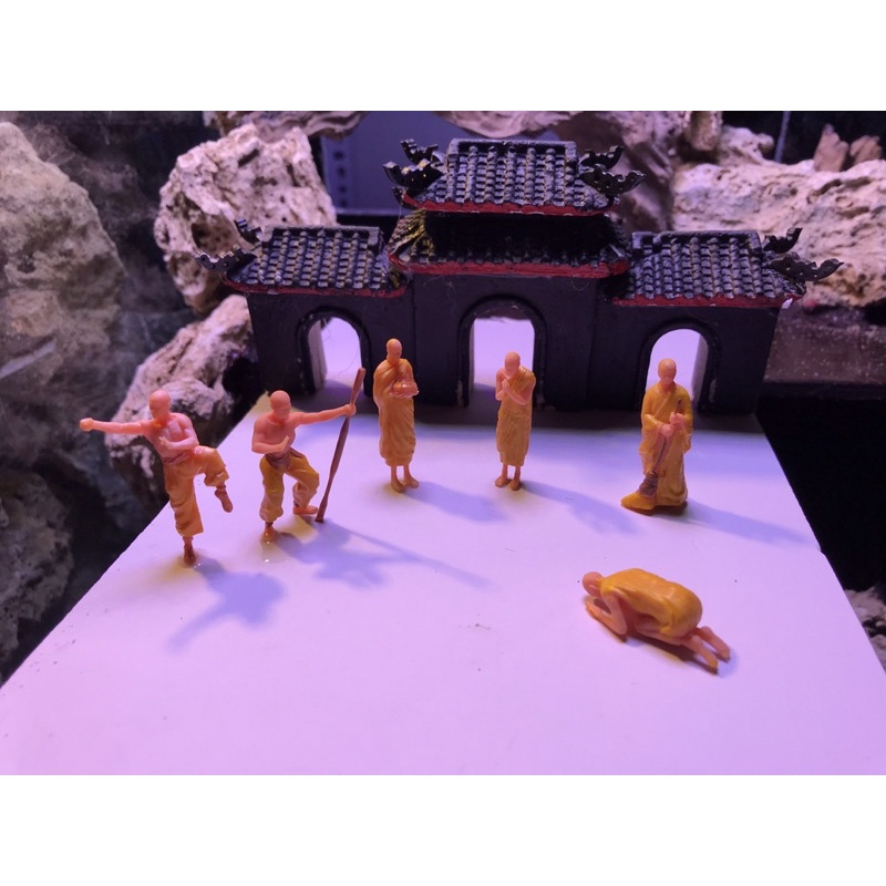 Set 6 tượng, mô hình, chú tiểu, nhà sư trang trí tiểu cảnh, hồ cá, bán cạn