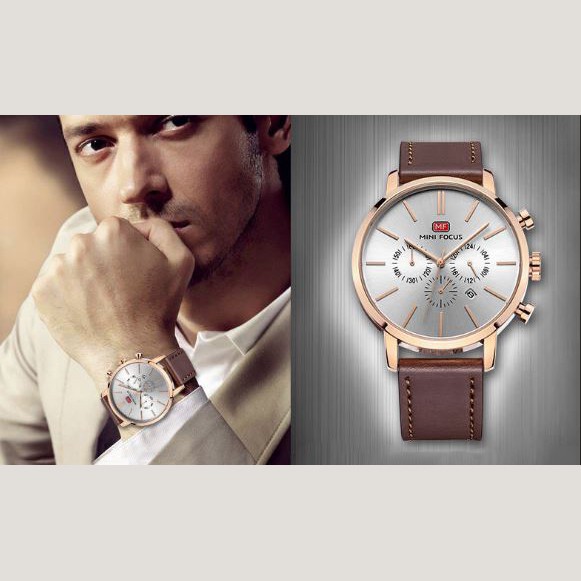 Đồng hồ nam Mini Focus chính hãng MF0023G Fullbox dây đeo hợp kim cao