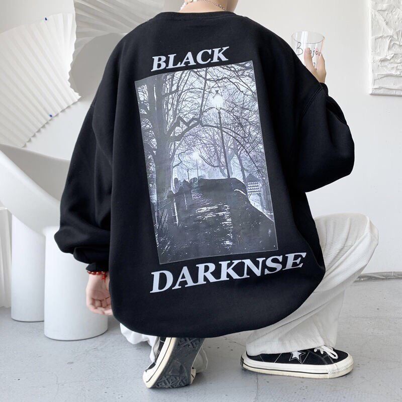 Áo Nỉ Sweater BLACK DARKNSE, Áo Nỉ Cổ Tròn Siêu Hot, From Unisex Tay Bồng Siêu Hot ( Ảnh Thật 100%) | BigBuy360 - bigbuy360.vn