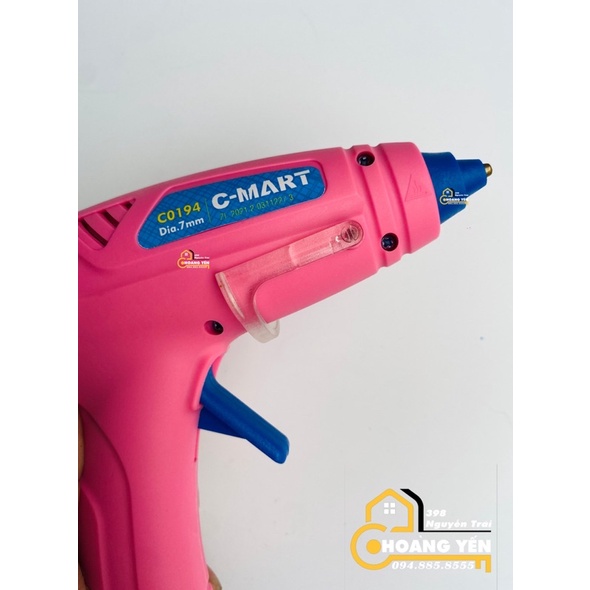 Súng bắn keo nến điện tử C-mart C0194, Súng bắn keo nến 7mm sài pin sạc USB tặng 10 cây keo