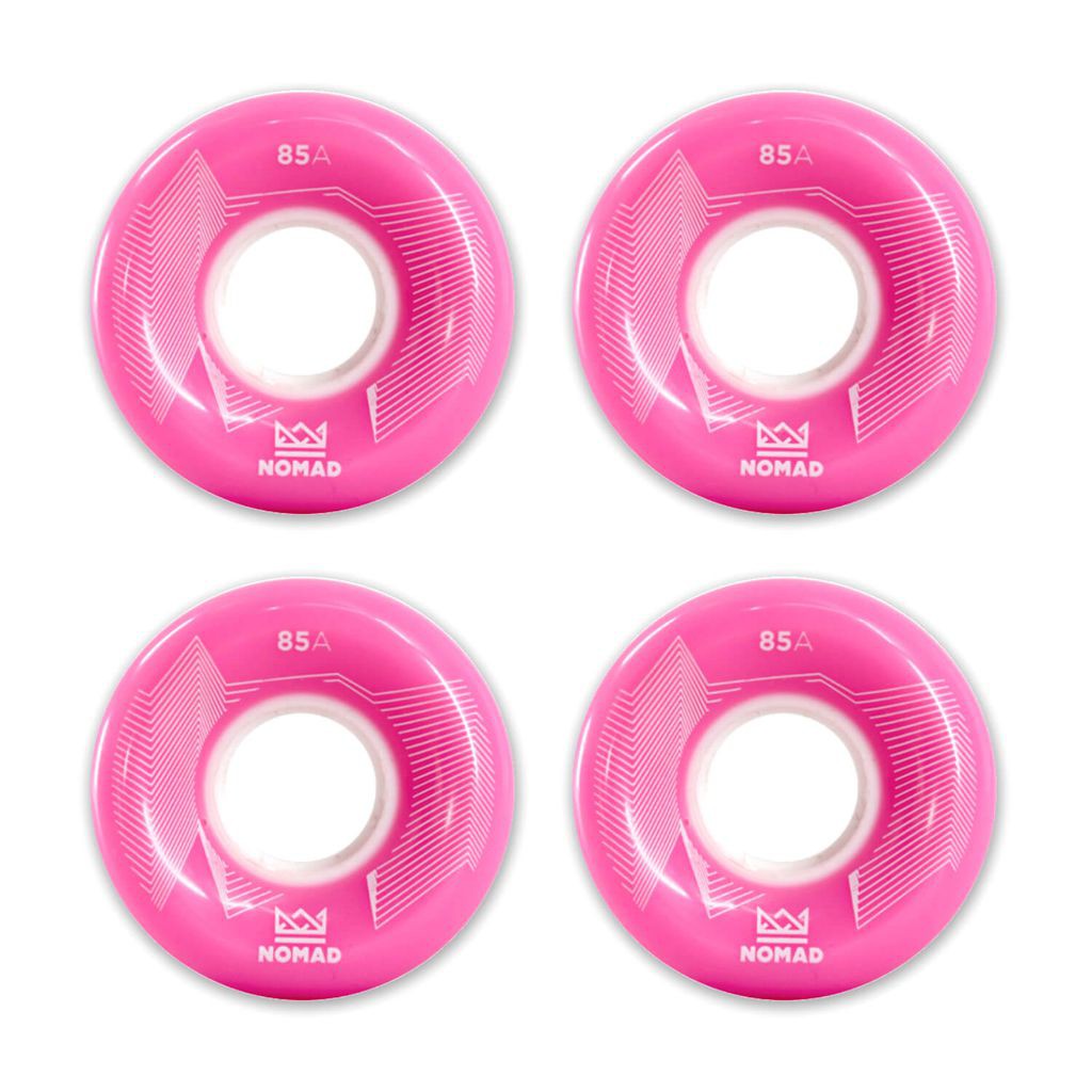 Bộ bánh ván trượt chuyên nghiệp Châu Âu- NOMAD WIRE IN PINK 85A WHEELS 55MM (SOFT WHEELS)