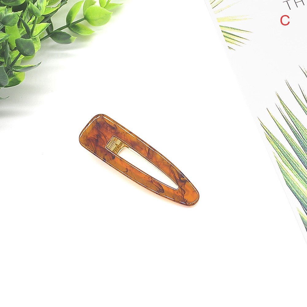 Kẹp tóc bằng nhựa thiết kế họa tiết da báo phong cách Vintage