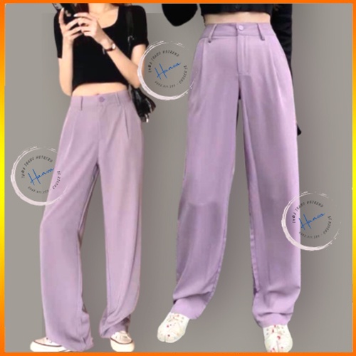 Quần CULLOTTE Nữ Ống Rộng Dáng Suông Lưng Cao Dáng Dài Công Sở Dày Dặn Đứng Form