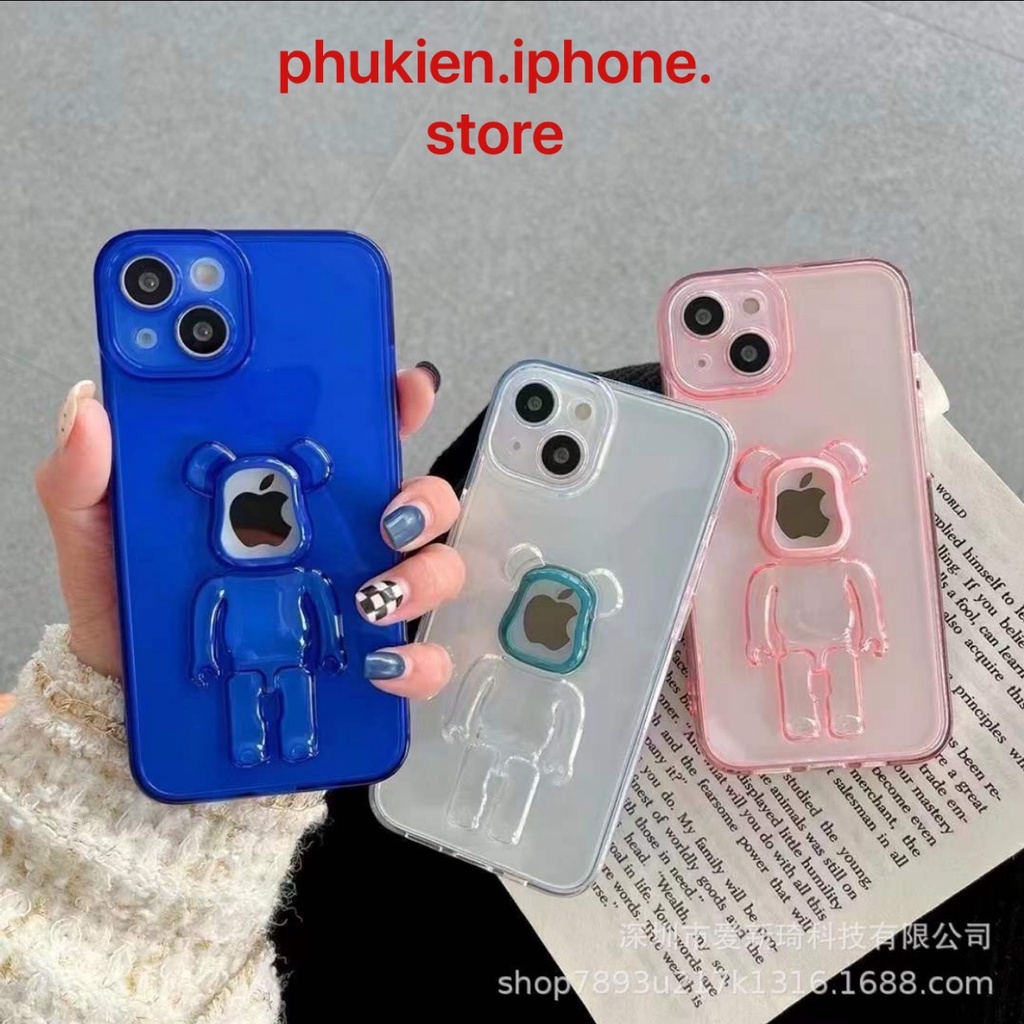 ốp gấu nổi, ốp iphone hở táo thời trang sang trọng. từ 7pl/13promax
