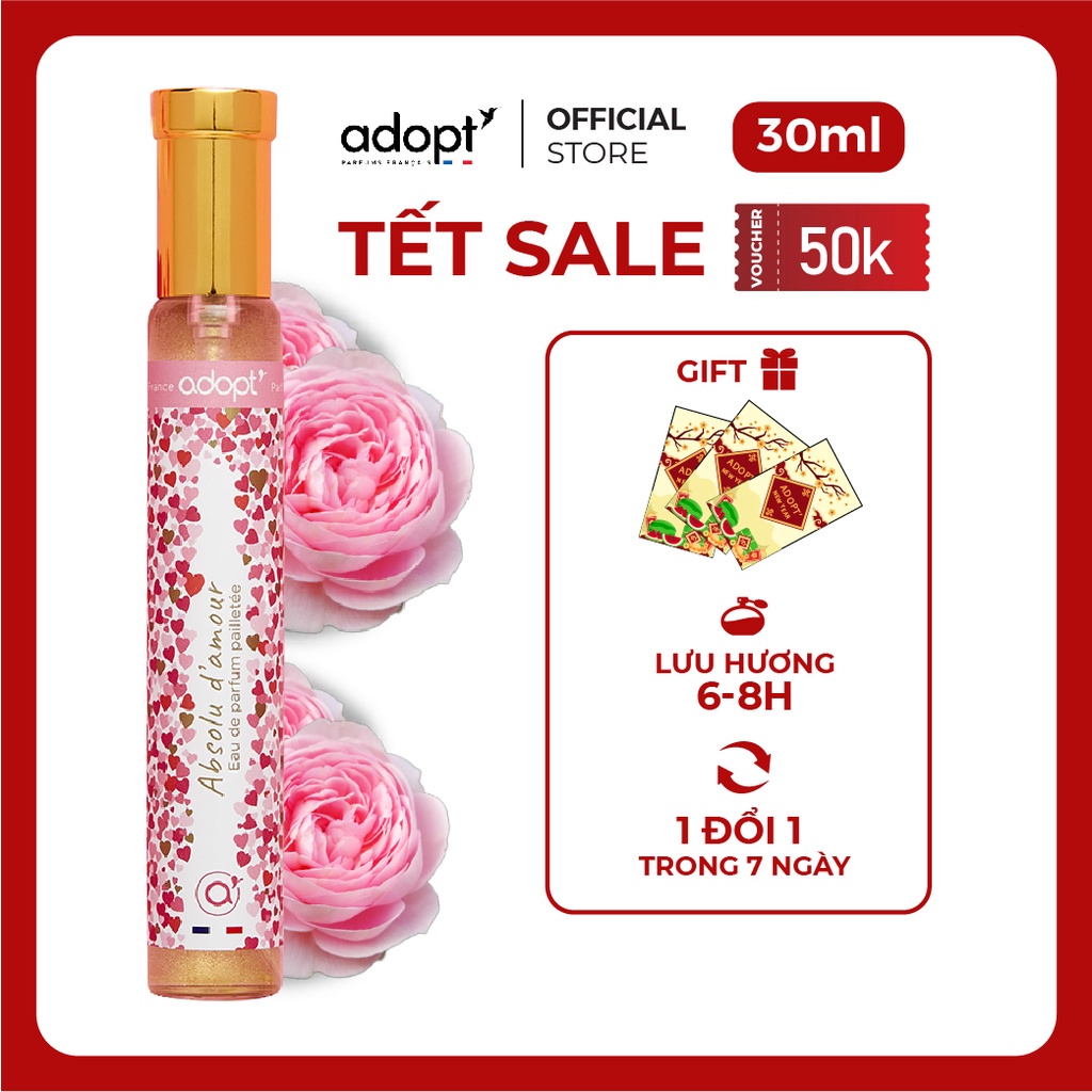Nước hoa nữ thơm lâu chính hãng Adopt' ABSOLU D'AMOUR Hương thơm sang trọng - Nước hoa Pháp chính hãng