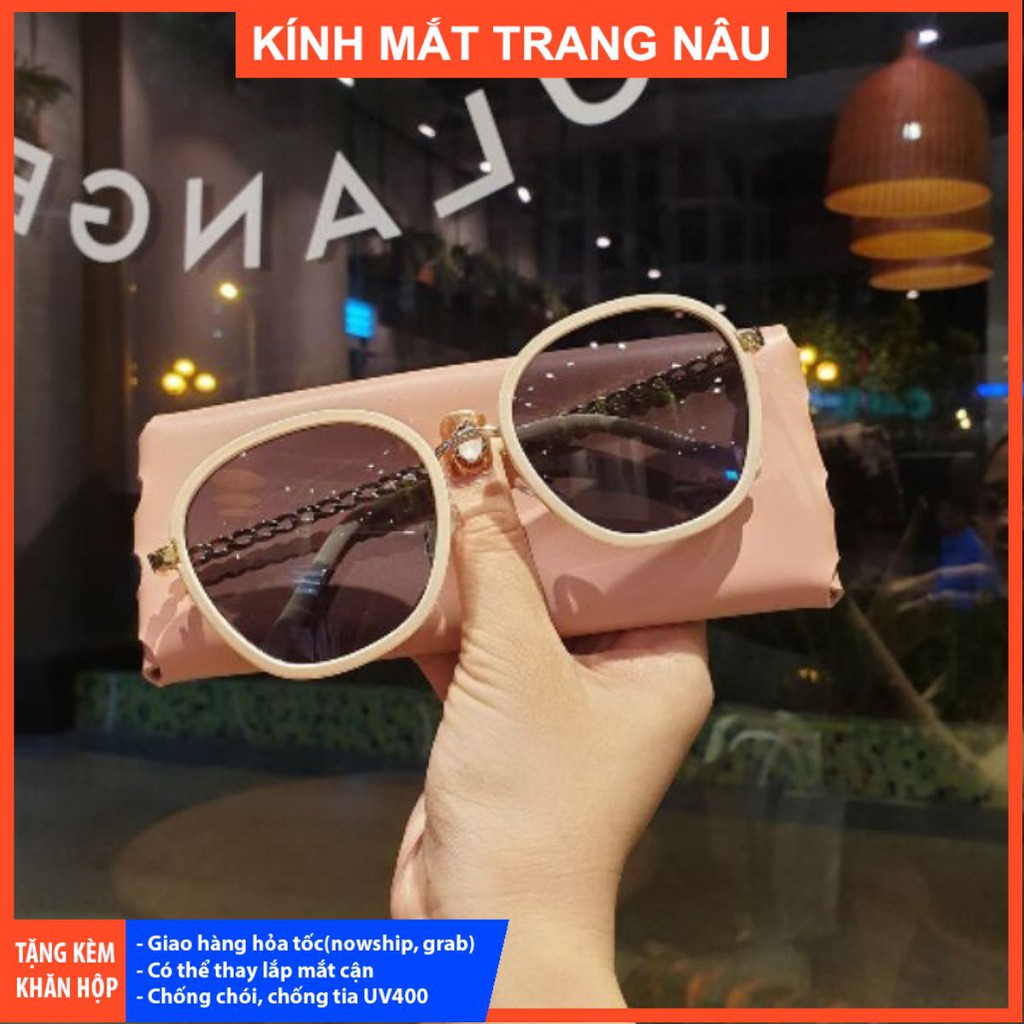 Kính mát nữ chống tia uv - kính râm nữ thời trang thích hợp đi biển đi chơi chống nắng mã 2192