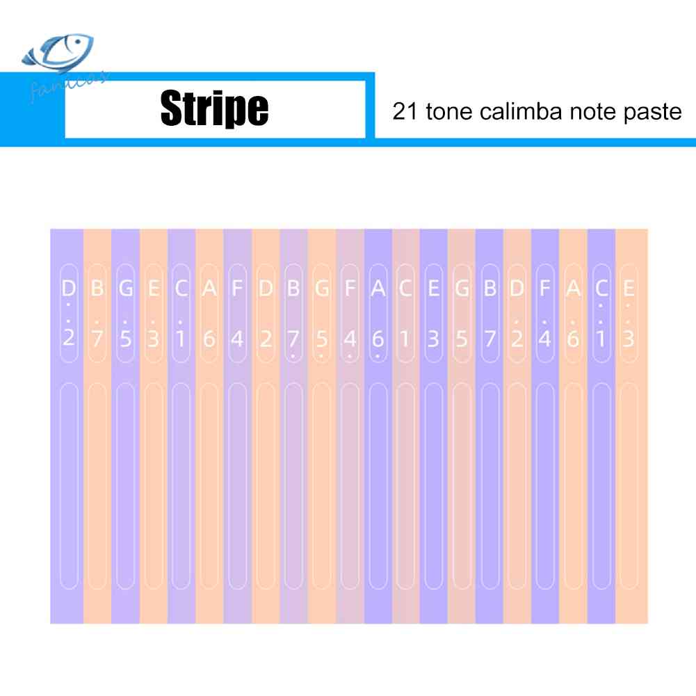 Sticker Dán Đàn Kalimba 21 Phím Cho Người Mới Bắt Đầu