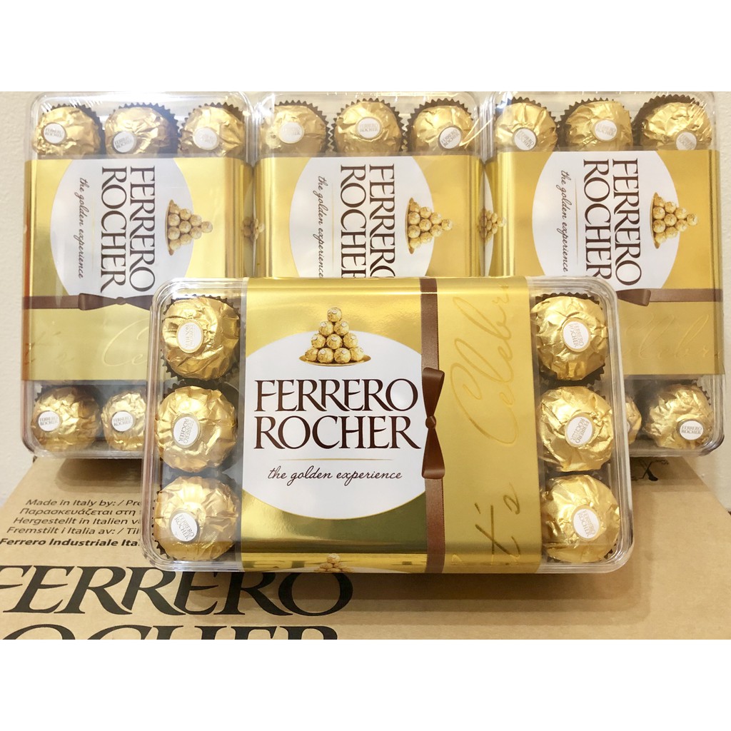 Sô cô la nhân hạt dẻ Ferrero Rocher 30 viên