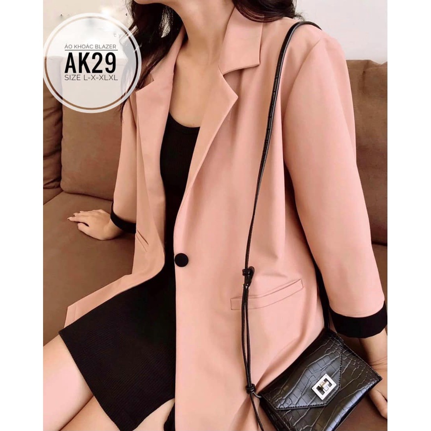 ẢNH THẬT (60-90KG) MINSTORE BIGSIZE Áo khoác blazer AK29 Màu sắc: đen - xanh - nude - hồng - vàng - caro