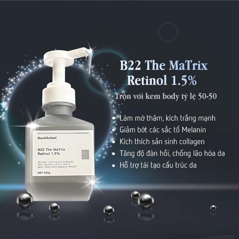 Kem Ủ Trắng Body Retinol 1.5% - Royal Retinol B22 The Matrix