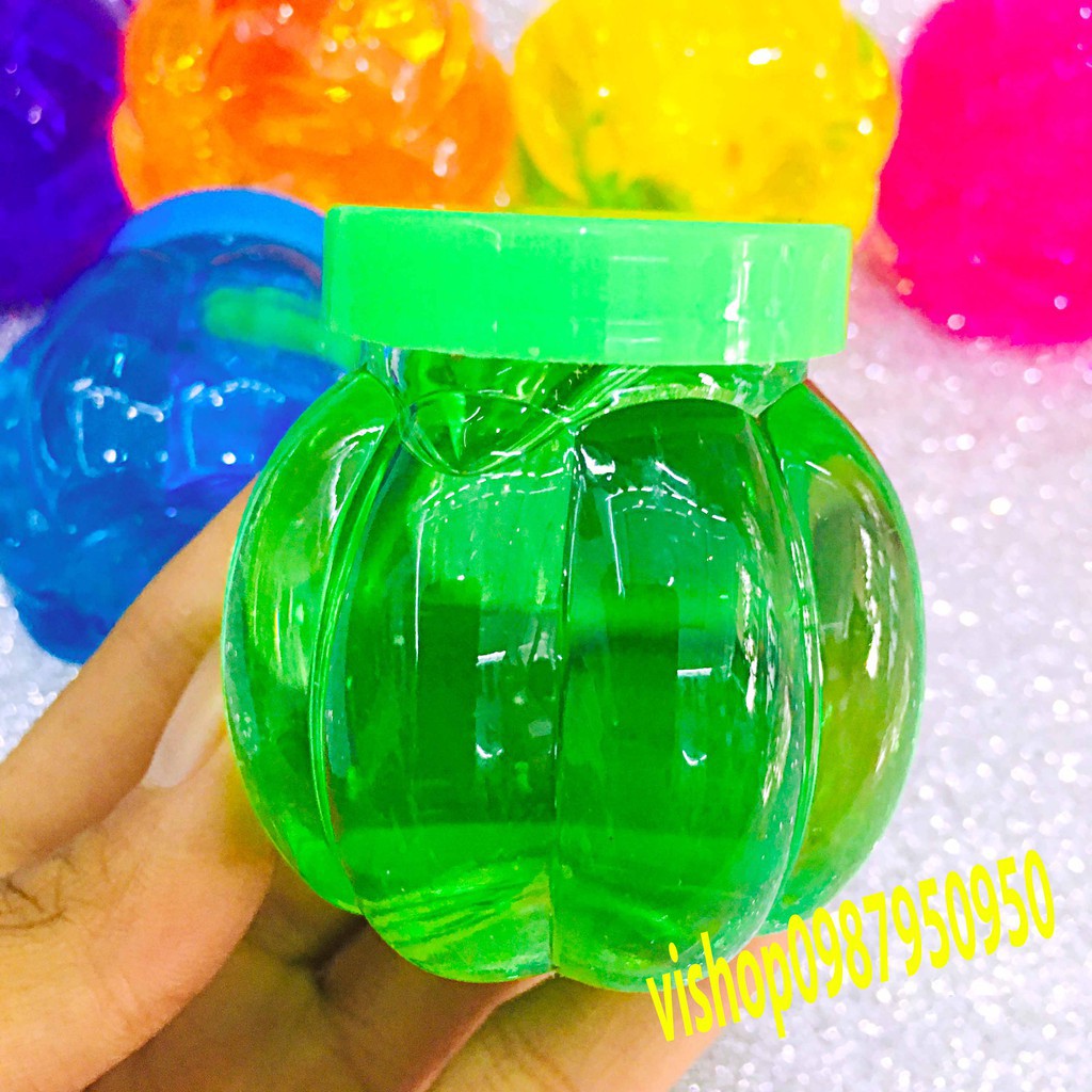  slime bí ngô có hình khủng long - slime mềm dẻo mã AOM71 P84 nhập khẩu