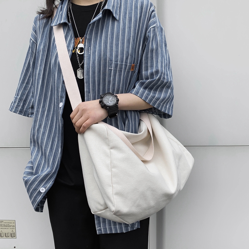  Túi vải đeo chéo sức chứa lớn phong cách Hàn Quốc