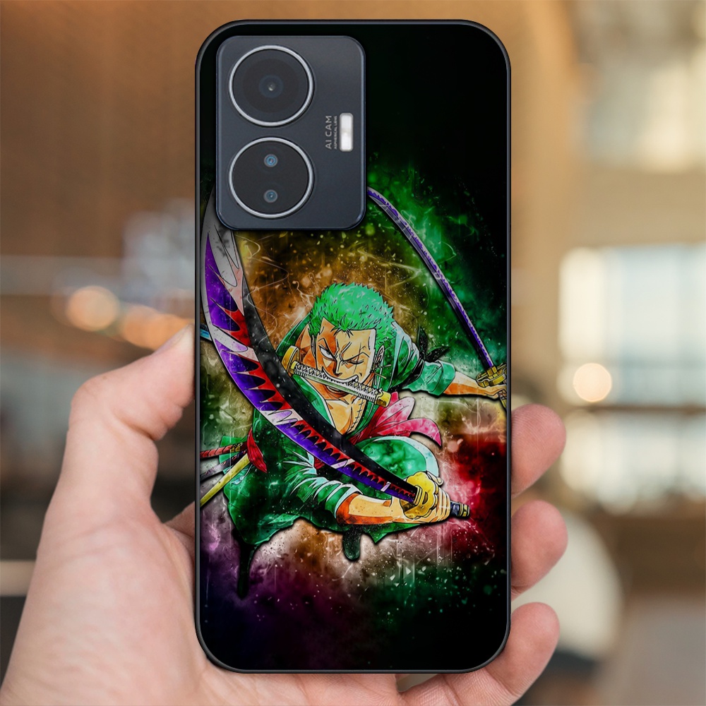 Ốp lưng Vivo Y55 2022 viền đen in hình Zoro One Piece