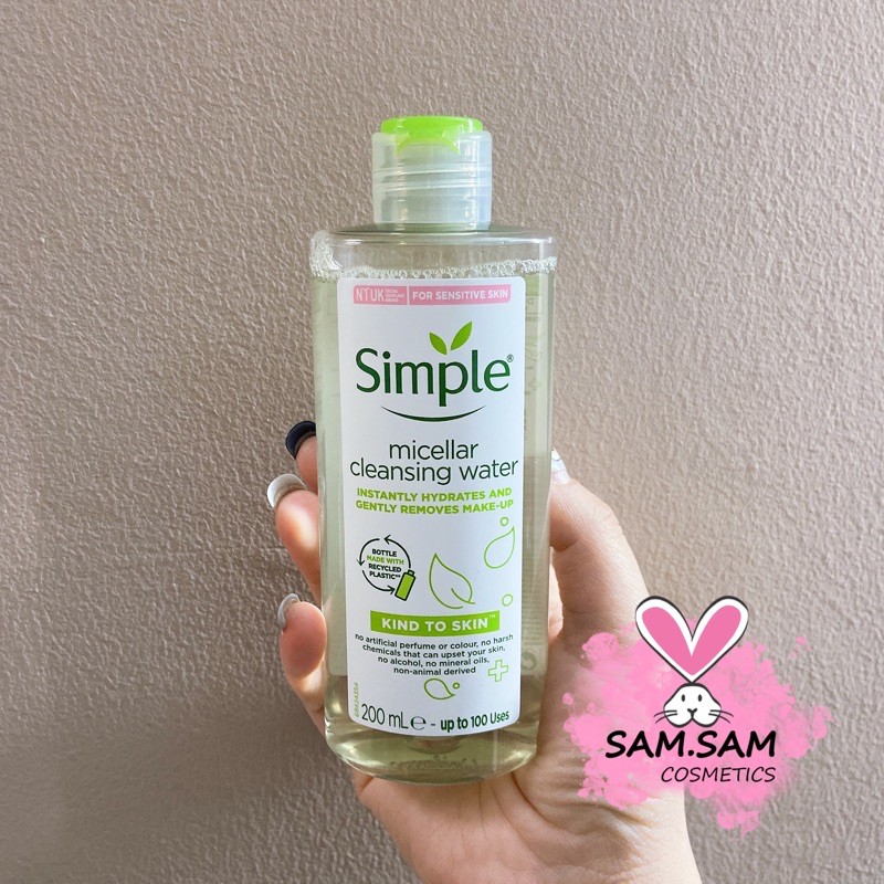 Nước Tẩy Trang Simple Kind to Skin Micellar Cleansing Water 200ML | WebRaoVat - webraovat.net.vn