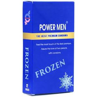 Bao cao su Power Men gai gân Frozen hương bạc hà Hộp 12 chiếc