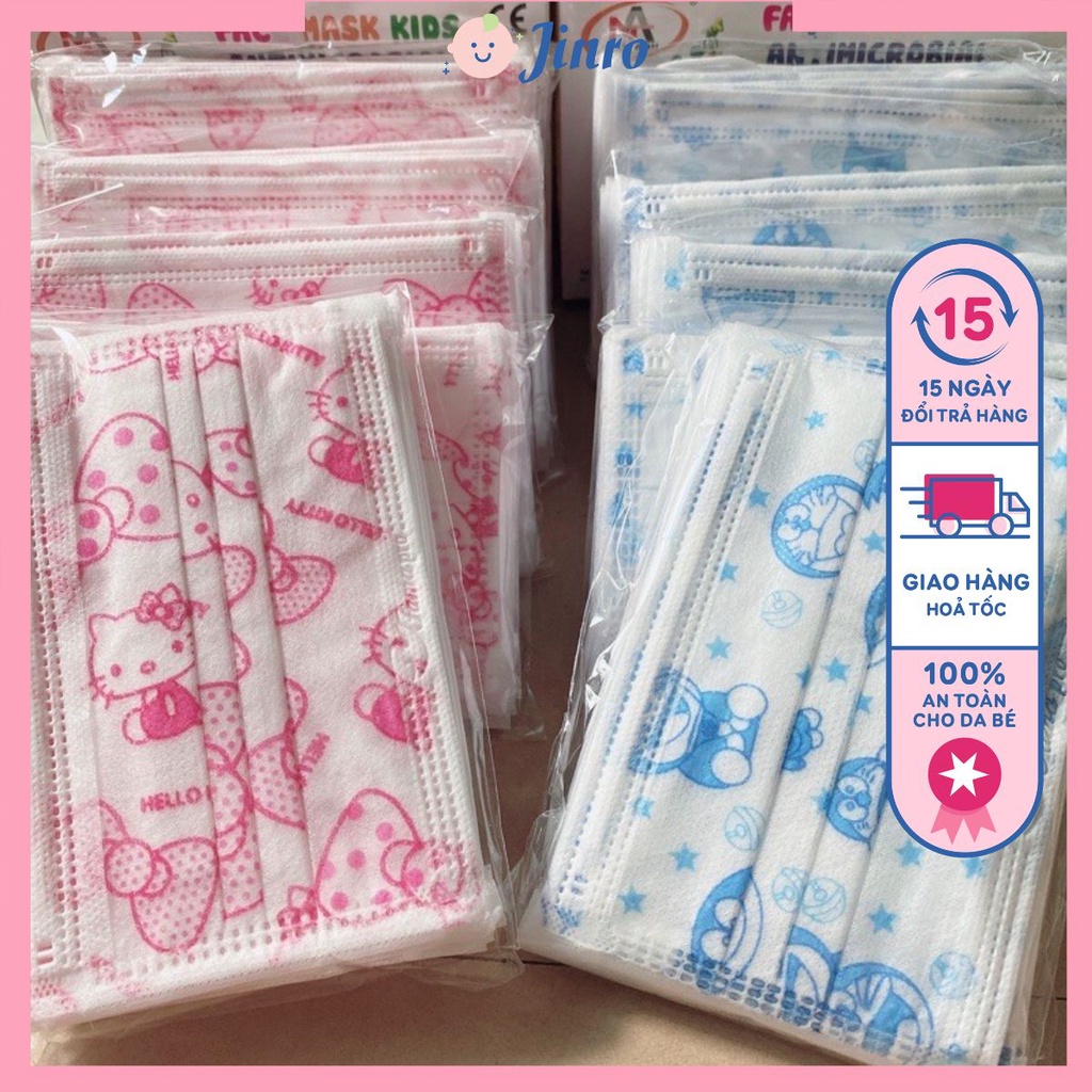 Khẩu trang chống bụi kháng khuẩn 4 lớp cho bé Jinro